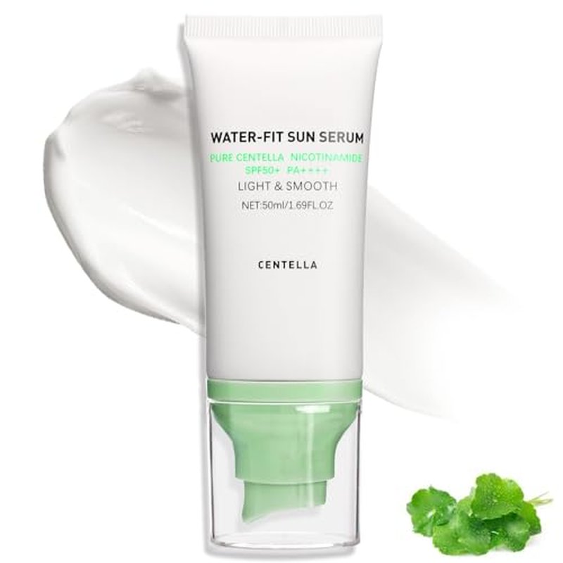 Centella Sunscreen SPF 50+, Face Sun Screen Long-Lasting Protection¡¼Moisturizing Water Fit¡½¡¼ Refreshing &Non-Greasy¡½¡¼Lightweight¡½¡¼NO White Cast - Dry Oily Skincare¡½Green ¡¿ 1