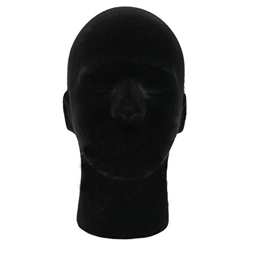 Male Wigs Display Mannequin Head Stand Model HTC Vive VR Headsets Mount Styrofoam Foam Black