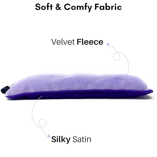 Mumu Wraps Lavender Aromatherapy Weighted Eye Pillow - Ideal for Sleeping, Yoga, and Meditation - Includes Extra Cover - Perfect Self-Care and Relaxation Gift for Women and Moms