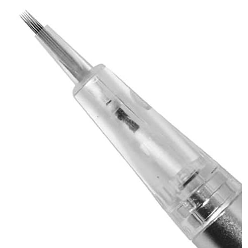 20pcs Permanent Makeup Tattoo Needles 1P/3P/5P/5FP/7FP Tattoo Machine Pen Cartridge Needle for Eyebrow Eyeliner Lip Microblading Shading (1P)