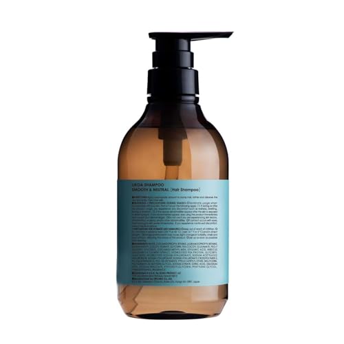 LIKOA, Smooth and Neutral Shampoo, Vegan, Halal, Lightweight Moisture for Fine, Dry, or Tangle-Prone Hair, Botanical Hair Care, White Floral Scent, Made in Japan, 500mL, 16.9 Fl oz