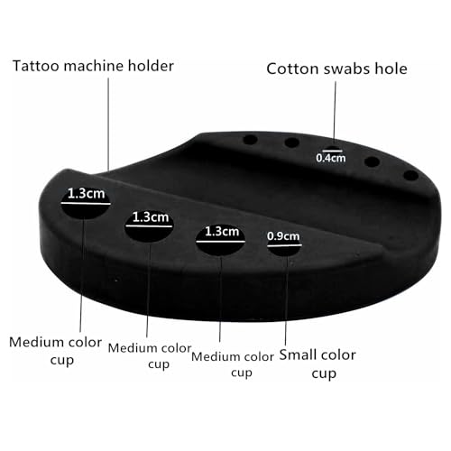 Tattoo Machine Pen Stand,New Star Tattoo Ink Cups Holder with 30pcs Silicone Tattoo Ink Caps,Ink Cup Holder for Tattooing,Pigment Organizer Tattoo Pen Holder Micro-Blading Tattoo Supplies