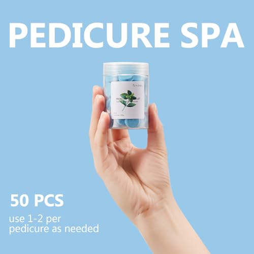 NOVAL Pedicure Supplies Spa Tablets Foot Bath Foot Soak for Softening Skin Care, 100g (Mint)