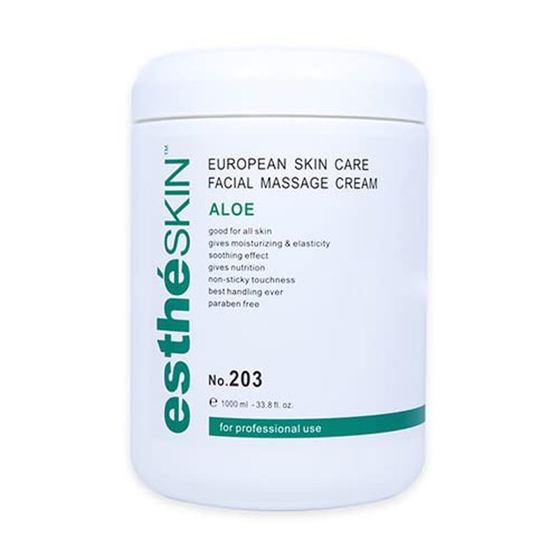 Facial Massage Cream for European Skin Care, 33.8 fl oz, 1000 ml (Aloe, 2 Pack)
