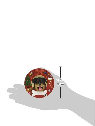 E&S Pets Rottweiler Personalized Christmas Ornament