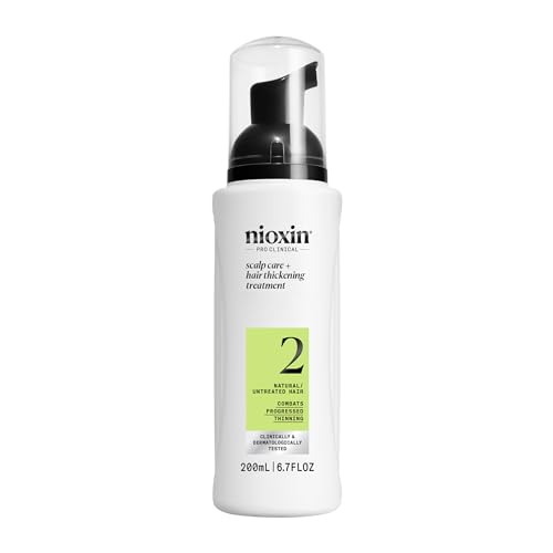 Nioxin System 2 Scalp Care + Hair Thickening Leave-In Treatment | For Natural Hair with Progressed Thinning | Boost Hair Density & Strengthen Against Breakage with Niacinamide & Biotin