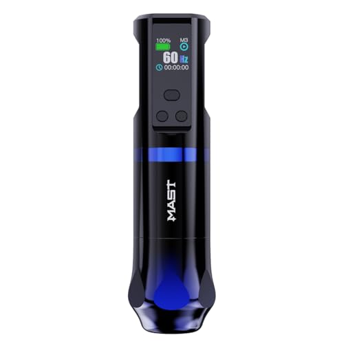 Mast Hertz Wireless Pro Tattoo Pen Machine, Adjustable Frequency 3HZ - 150HZ Tattoo Gun