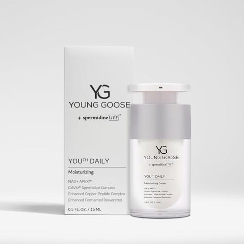 Young Goose, Youth DAILY Cream | Enhances NAD+ Nobel | Supports Skin Repair | Copper Peptide Complex - Travel Size 15ml