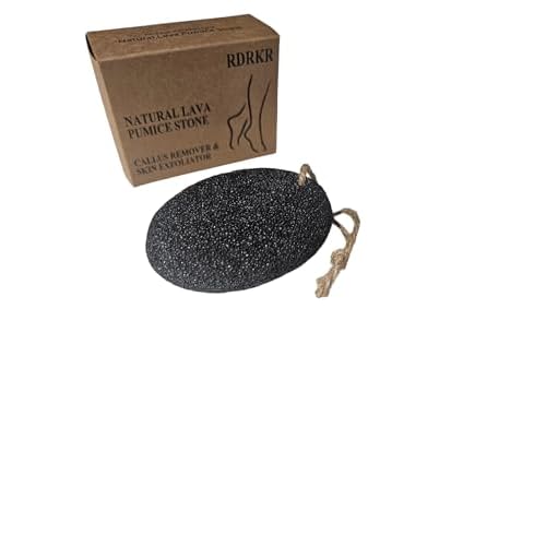 Pumice Stone Foot and Hand Scrubber - Natural Lava Stone for Callus Remover, Foot Exfoliation, Hand Scrub, Pedicure Tool, Dry Skin Remover, Promote Healthy Foot and Hand Care (Black)