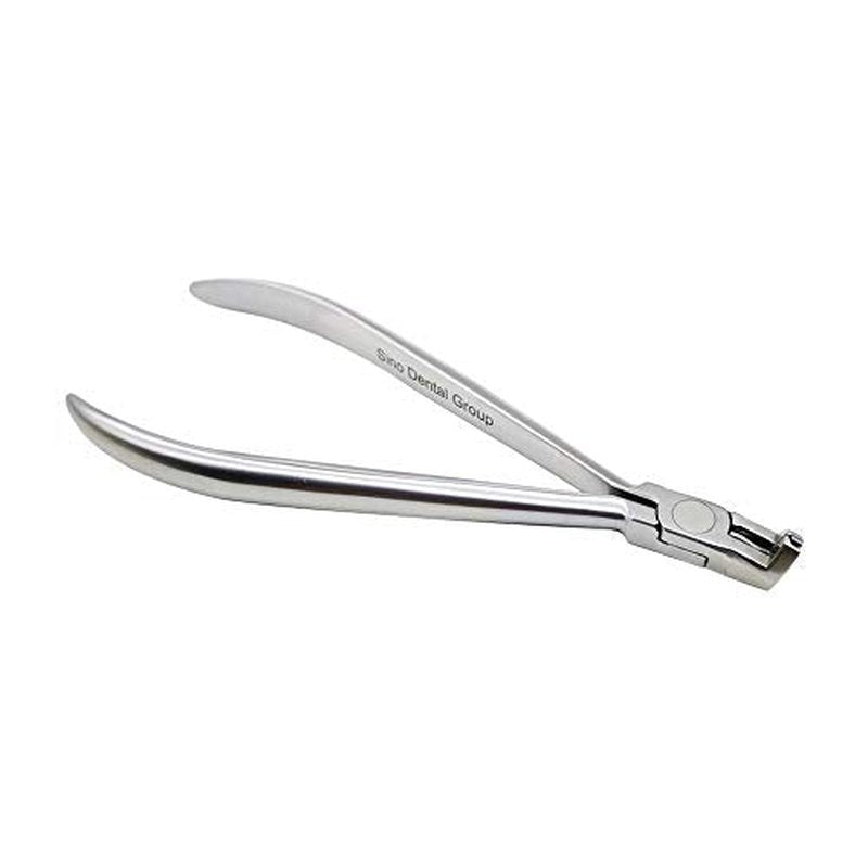 Dental Orthodontic Distal Cutter Plier, Flush Cutter With Safety Holder, Cuts Wire Up To .021" x .025" (.53 mm x .64 mm), Standard Head Long Handle