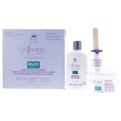 Avlon Affirm Dry and Itchy Scalp Sensitive Scalp Formula Relaxer, 12 Piece Set