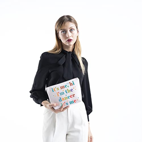 TSOTMO Canvas Zippered Cosmetic Bag for Dancers