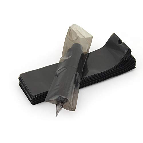 Tattoo Pen Covers - Denergy 200pcs Tattoo Pen Machine Bags Disposable Cartridge Tattoo Machine Sleeves Bags Pen Type Covers Bag Tattoo Grip Sleeve (Large£¨2.4 inch X 7 inch£©)