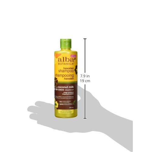Alba Botanica Hawaiian Shampoo, Coconut Milk 12 oz (Pack of 4)