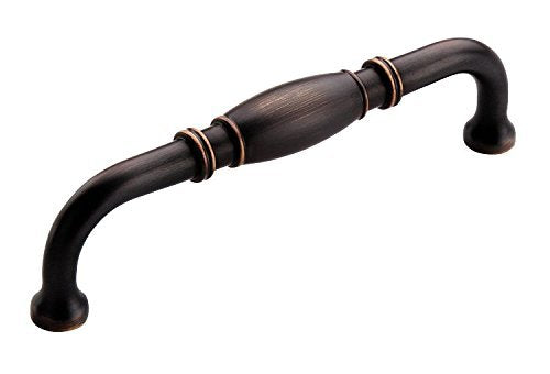 Amerock | Cabinet Pull | Oil Rubbed Bronze | 5-1/16 inch (128 mm) Center to Center | Granby | 1 Pack | Drawer Pull | Drawer Handle | Cabinet Hardware