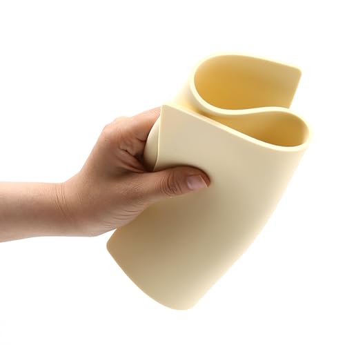 0.0098 inch Tattoo Practice Skin, 3 Pcs 11.81 * 7.87inch Thick Silicone Fake Skin Blank Double Sides Soft Skin, Tattooing Microblading Eyebrow Lip Practice Sheet for Beginners and Artists