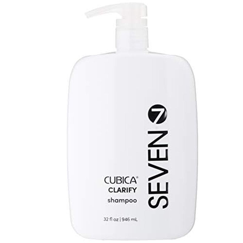 SEVEN Hair Care Cubica Clarifying Shampoo for Women & Men, Detox and Minimize Dry Scalp + Buildup with Rosemary, Eucalyptus & Rose Hip Oil, Cruelty Free, Sulfate Free, Made in USA
