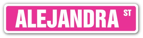 Alejandra Street Sign Childrens Name Room Sign | Indoor/Outdoor | 18" Wide