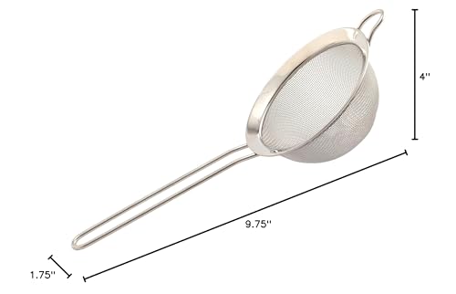 Norpro Stainless Steel Strainer, 4-inch, Silver, 1 Count (Pack of 1)