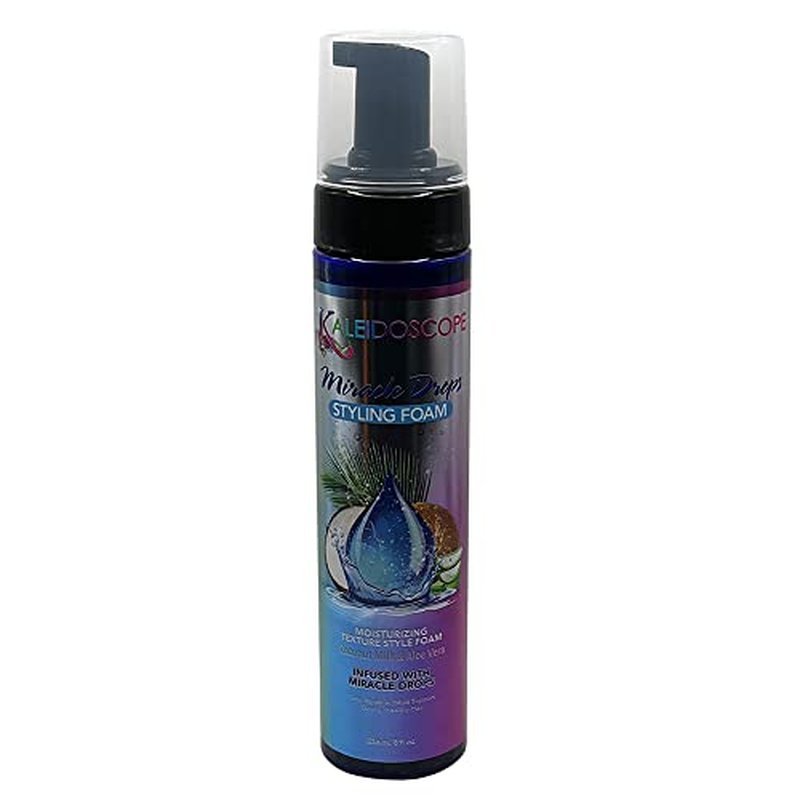 Kaleidoscope - Miracle Drops Collection ? Coconut Milk, Honey & Aloe Vera, Rice Water Moisturizing Blend ? Shampoo, Conditioner, Leave-In Conditioner, 3 Minute Mask, Styling Gel, Styling Foam ? Hair Care Bundle 6 Pcs Set