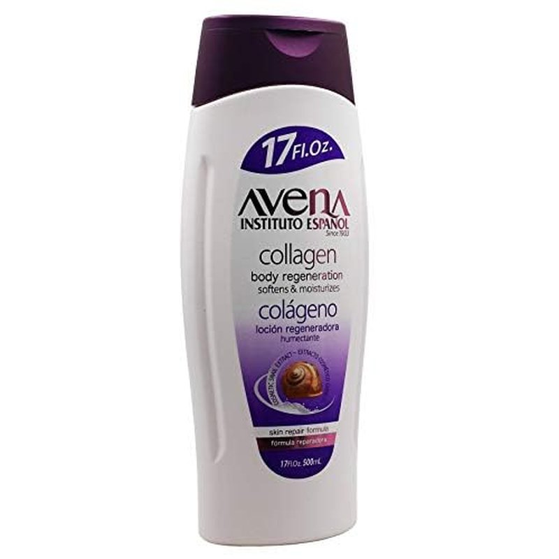 Avena Instituto Espanol Collagen Body Regeneration, Softens & Moisturizes, Skin Repair Formula, 2-pack Of 17 FL Oz each, 2 Bottles.