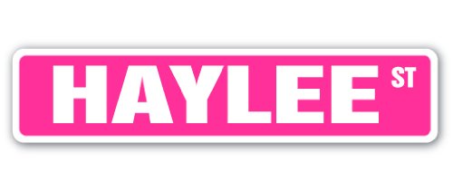 Haylee Street Sign Childrens Name Room Sign | Indoor/Outdoor | 18" Wide