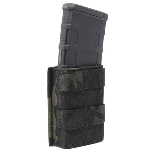 Esstac Single 5.56 M4 Midlength KYWI Mag Pouch (Multicam Black, Attachment Method: 2X Malice Clips)