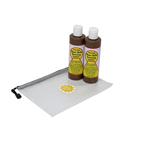 Maui Babe Tanning, Maui Babe Browning Lotion Pack Of 2! Infused With Skin Nourishing Ingredients! All Natural Fast Dark Tan! Promote A Deep, Dark And Long Lasting Tan!