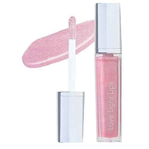 Love Light Lips Lip Gloss - Hydrating & Moisturizing Lip Makeup with Jojoba, Shea Butter, Vitamin E and Aloe. LED Light in the Wand and Mirror on the bottle, Cruelty-Free and Paraben Free (Bliss)