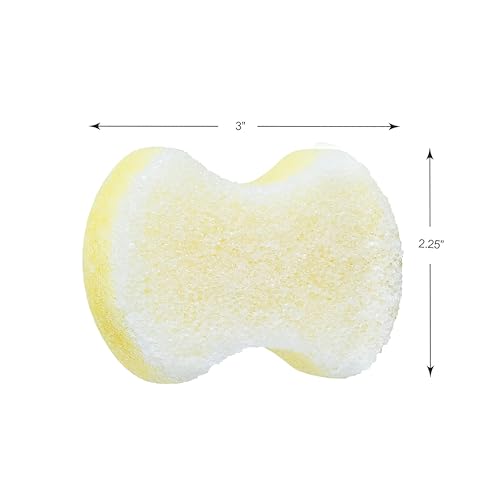 Spongables Pedi Scrub Foot Exfoliating 20+ Wash Sponge, Argan Oil, 2 Count