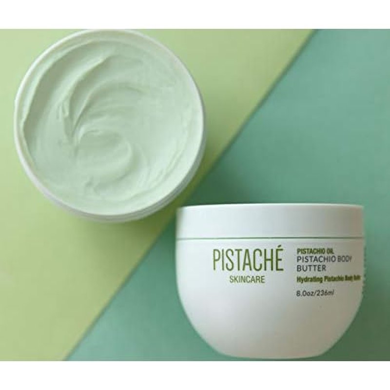 Pistach? Skincare Pistachio Oil Whipped Body Butter Cream | Rich Moisturizer for Dry Skin with Vitamin E & Antioxidant Protection | The Boyfriend Body Butter, 8 oz