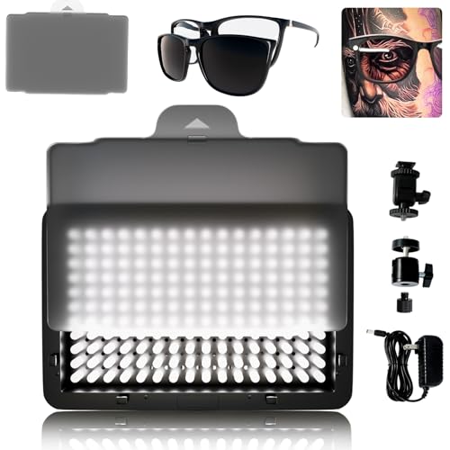Polarized LED Tattoo Work Light Tattoo Light with Tattoo Vision Lenses and Extra Frame for Exceptional Clarity Eliminating Shadows to See Every Minute Detail with Utmost Precision not Included Stand