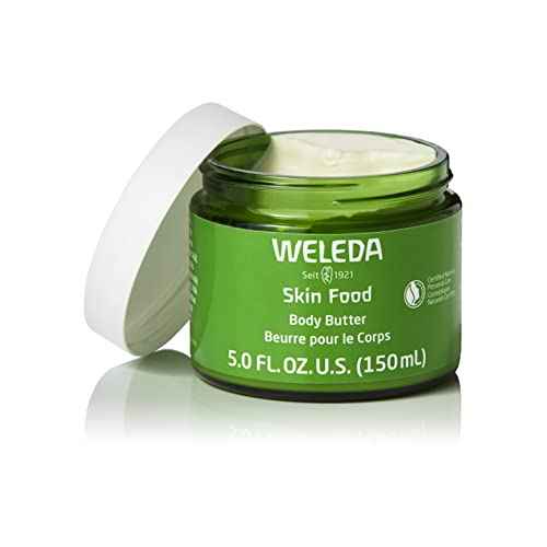 Weleda Skin Food Body Butter 5 Fluid Ounce, Sustainable Glass Jar, Plant Rich Hydrating Moisturizer with Shea and Cocoa Butter, Sweet Almond Oil and Pansy