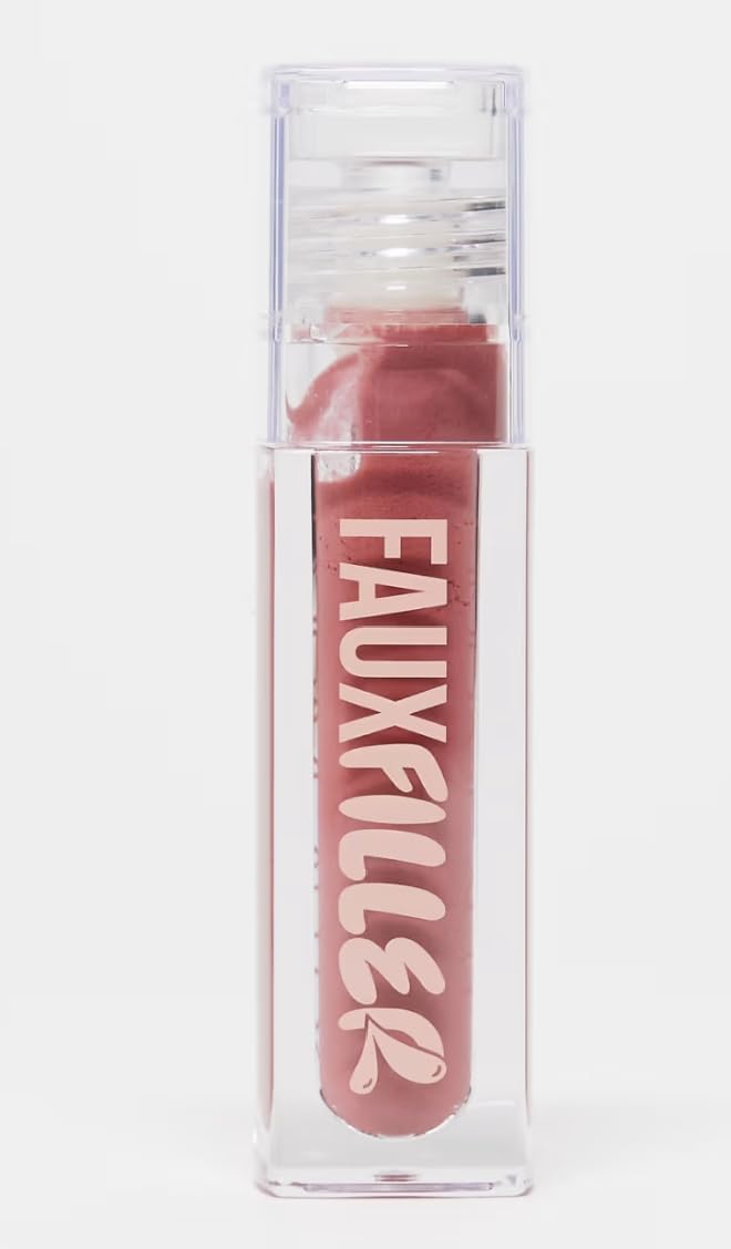 Huda Beauty Faux Filler Extra Shine Lip Gloss - Bombshell (pinky brown) .13 oz / 3.9 ml