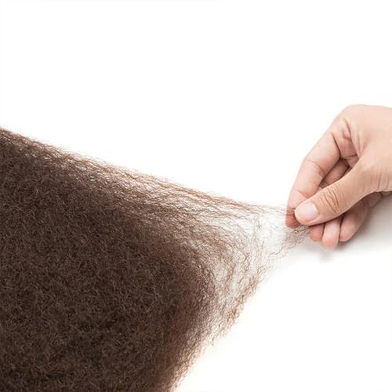 QUEEN VIRGIN REMY QVR Afro Kinkys Bulk Human Hair for Dreadlock Extensions Repair Locs 150 Gram, Dark Brown 12inches Mini Spring Twist Braiding Afro Kinky Human Hair for LocKs