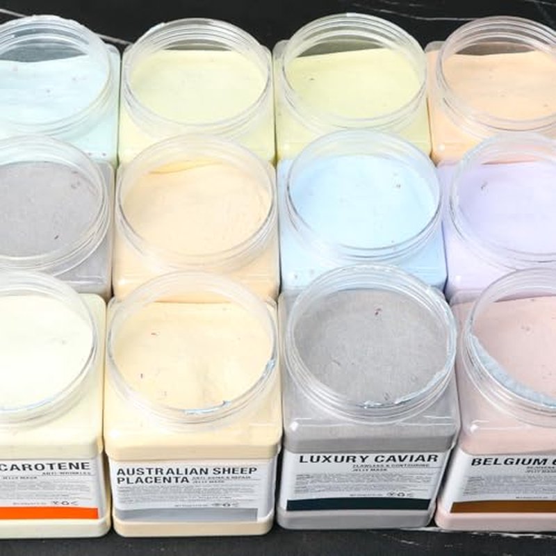 Vajacial Hydro Jelly Mask Powder for Face, Jelly Mask for Facials Professional, Jelly Facial Mask for Teens and Women. Jelly face mask. (6 packs)