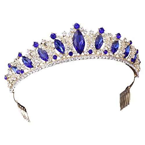 Vintage Crystal Tiaras and Crowns Queen King Pageant Baroque Diadem Women Headpiece Wedding Bride Hair Jewelry Accessories