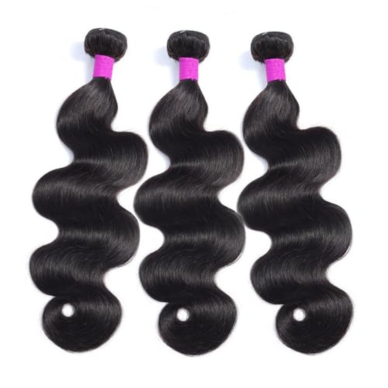 Body Wave Bundles Human Hair 22 24 26Inch Human Hair Raw Bundles 100% Unprocessed Brazilian Virgin Quick Weave Hair 3 Bundles for Black Women Natural Color