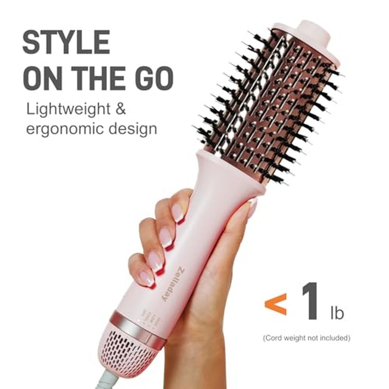 Hair Dryer Brush Blow Dryer Brush- Dual Ionic Thermal Brush, Titanium Coated, High-Velocity Airflow for Fast Blowouts & Volumizing, Suitable for All Hair Types & Lengths