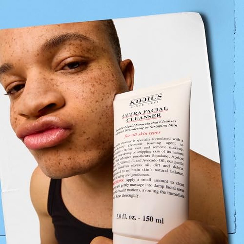 Kiehl's Ultra Facial Cleanser, Lightweight Foamy Facial Cleanser, Enriched Formula that Replenishes Skin Barrier, Gently Exfoliates and Moisturizes, Suitable for All Skin Types, Paraben Free