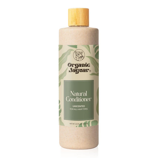 Organic Jaguar All Natural Unscented Conditioner for Hair Care, Sulfate Free Conditioner with Vitamin E, Castor, Argan and Almond Oil, Rosemary and Peppermint Scent, For All Hair, 13.5 fl oz