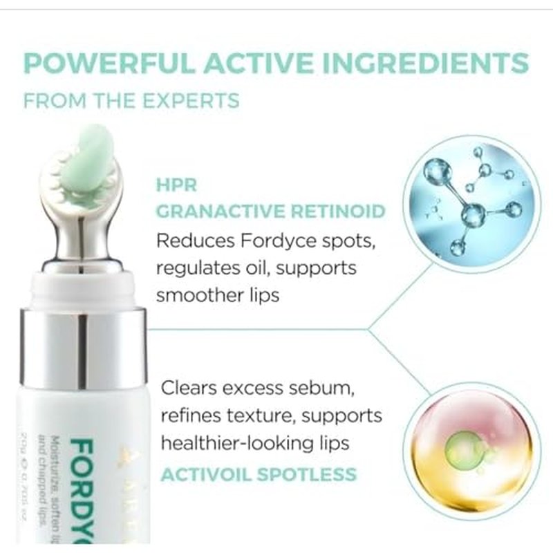 Abera Fordyce Cream ? Advanced Formula with HPR (Next-Gen Retinoids), Fordyce Spot Remover For Lips, All-day Moisturizing, Help Improve Dry, Chapped and Dark Lips, For Sensitive Lips (1.4 Oz) (Set 2)