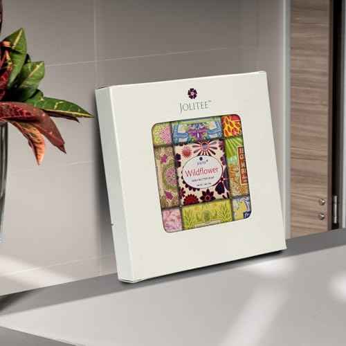 Jolitee French Milled Botanical Soap Sampler Set of 9 - Individually Wrapped Vegetable-Based Mini Soaps with Essential Oils, Shea Butter, and Natural Extracts (Floral Favorites - White Box)