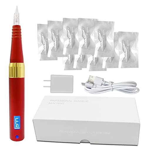 Permanent Makeup Pen Tattoo Rotary Machine 10PCS Needles For Eyebrow,Eyeliner, Lip, AP643