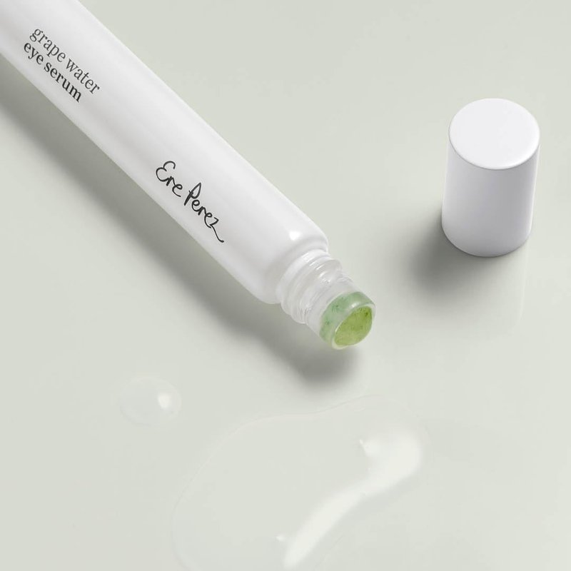 Ere Perez - Grape Water Eye Serum | Decongest, De-Puff, Tone Eye Area | Visibly Smooths + Softens Fine Lines | Peptides, Amino Acids | Vegan, Cruelty-Free, Clean Beauty (0.3 fl oz | 8 mL)