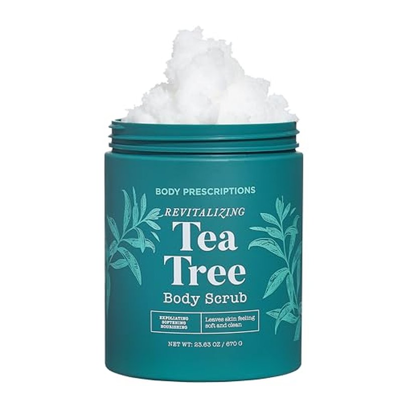 Body Prescriptions Exfoliating Body Scrub ? Body Cleanser for Nourished, Ultra-Smooth Skin, Tea Tree