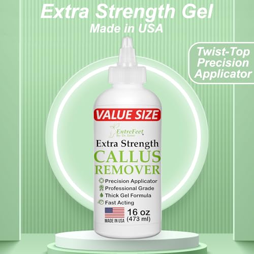 Dr. Entre's 16oz Callus Remover Gel: Extra Strength Value Size, Callus Remover for Feet, Pedicure Tools Supplies, Dead Skin Remover, Foot Care