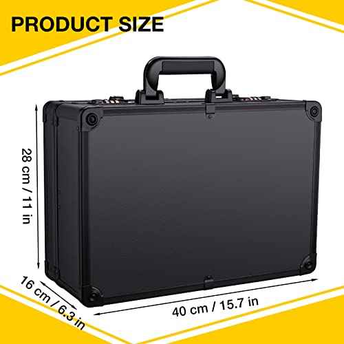 Noverlife Large Barber Carrying Case with Code Lock, 16x11x6in Hairdresser Tool Box Organizer Traveling Case, Portable Travel Barber Suitcase for Hair Stylist Pet Groomer Beauty Salon Makeup Artist
