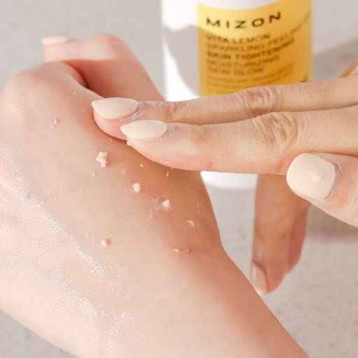 MIZON Vita Lemon Peeling Gel Lemon Peel Oil and Sparkling Water Skin Tightening Moisturizing Skin Vitality Removes Dead Skin Cells Exfoliating Gel (150g/ 5.3 Oz)
