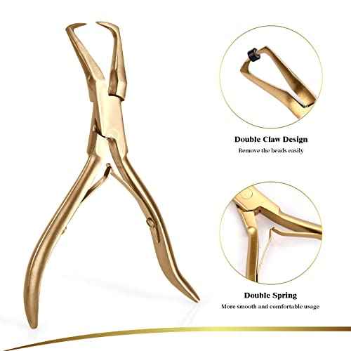 GlamorDove Hair Extension Tool Kit Stainless Steel Pliers Microlink Tool Set Opener Pliers Oxford Cloth Bag Hair Loop Tool Weft Extensions Hairdressing Styling Salon Accessories